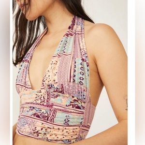 NWT Free People Printed Heather Top / Lilac Combo